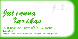 julianna karikas business card